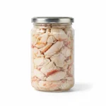 Chair de crabe blanc en conserve