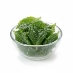 Feuille de basilic cristallisée