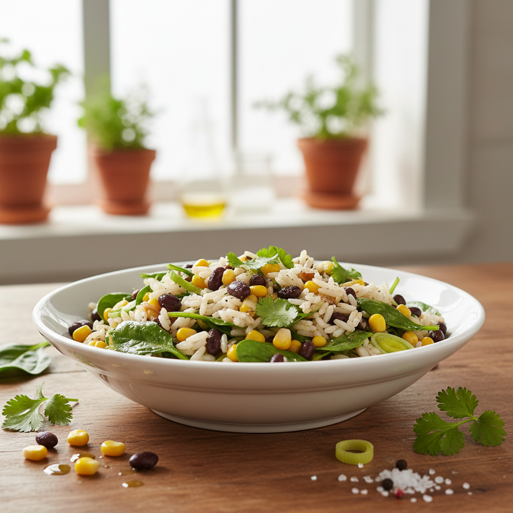 Salade de riz style mexicaine