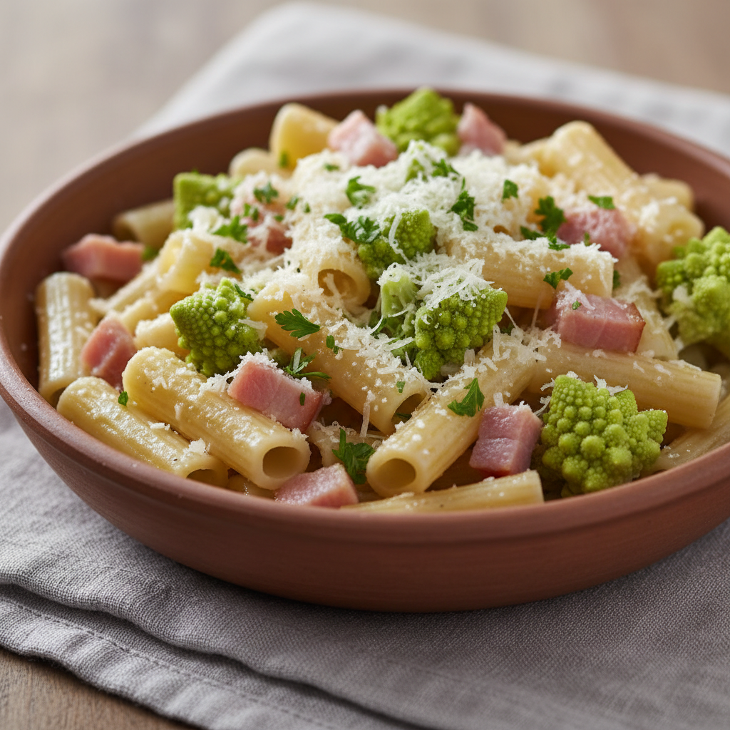 Pâtes au chou romanesco