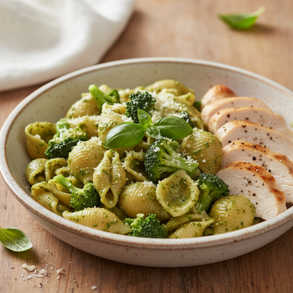 Pâtes au pesto de brocoli
