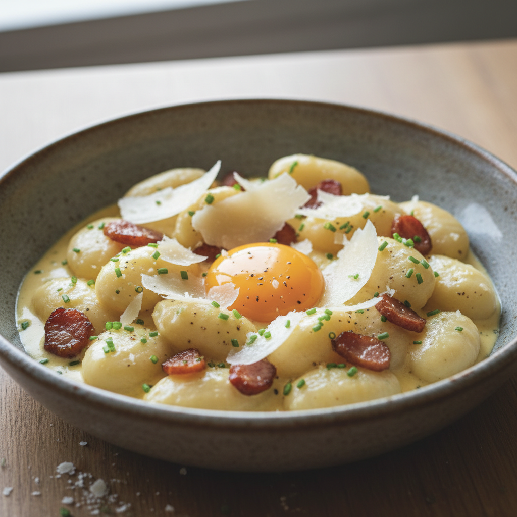 Crosnes façon carbonara