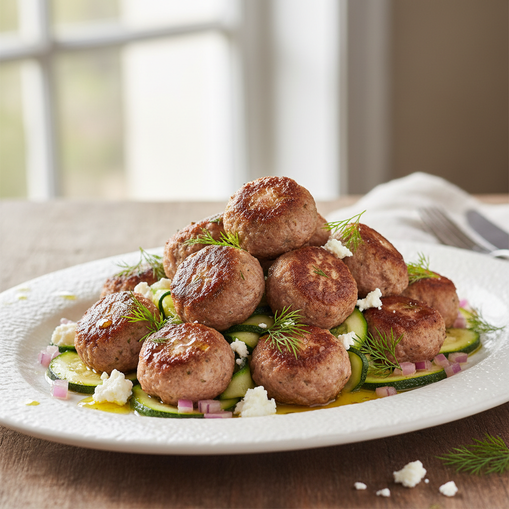 Boulettes d’agneau aux courgettes