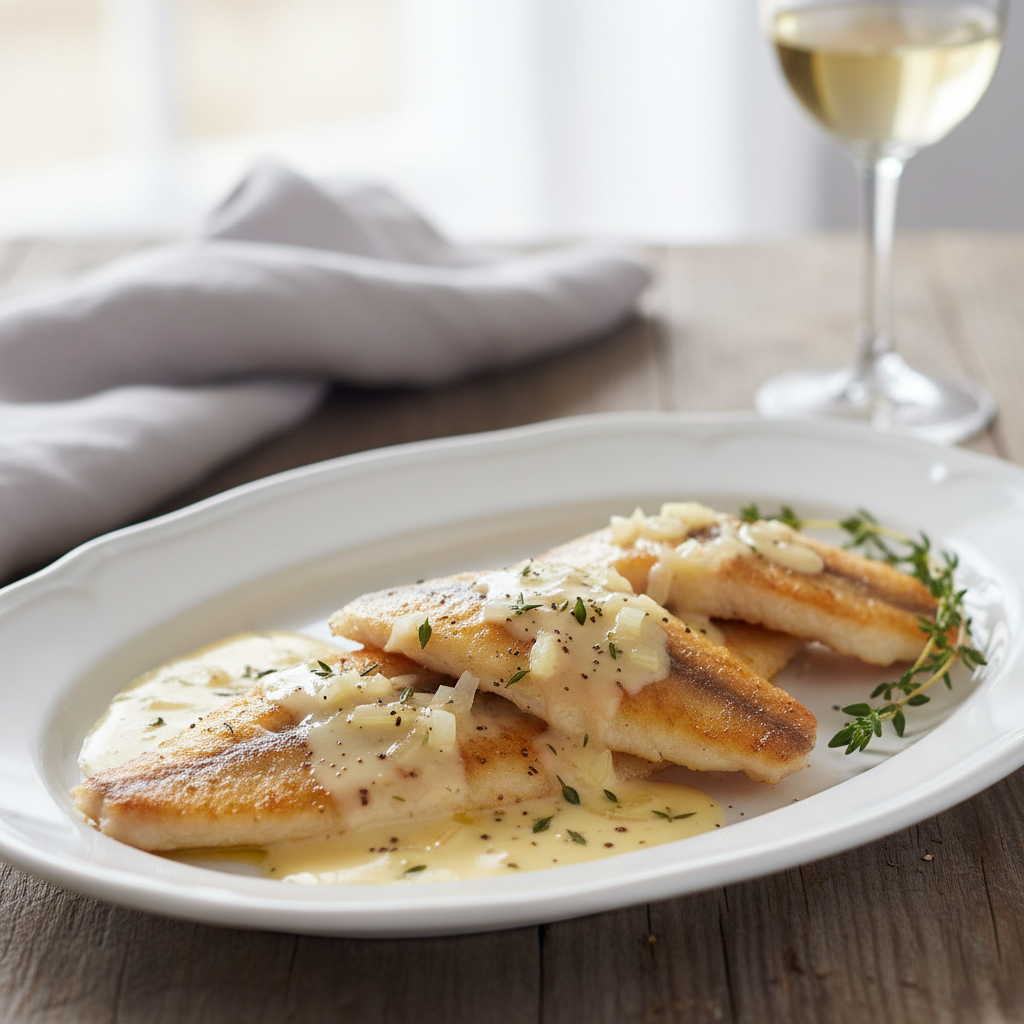 Filets de limande au beurre blanc