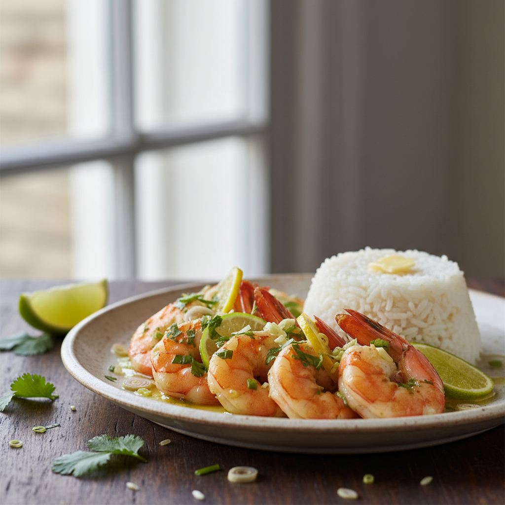 Gambas à la citronnelle