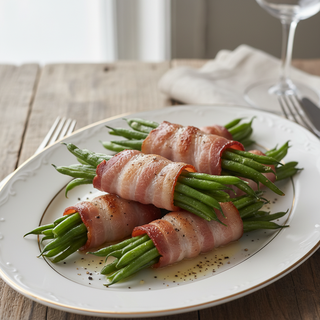 Haricots verts en fagots