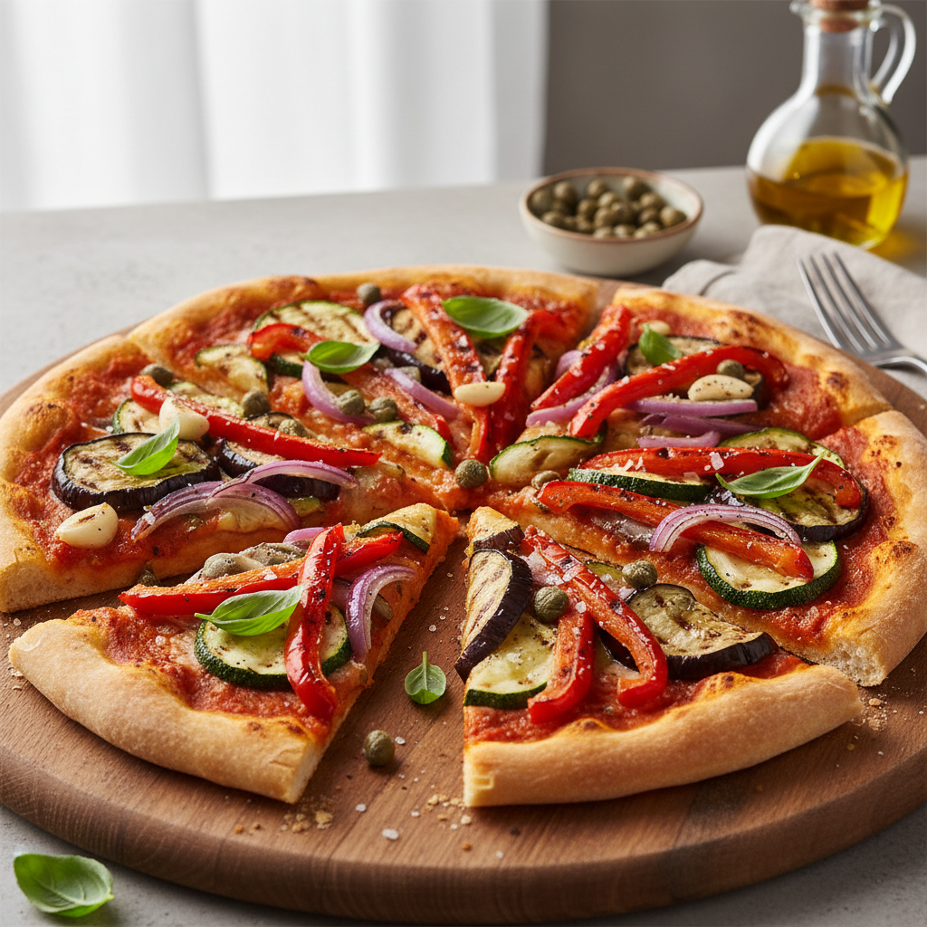Pizza aux légumes grillés
