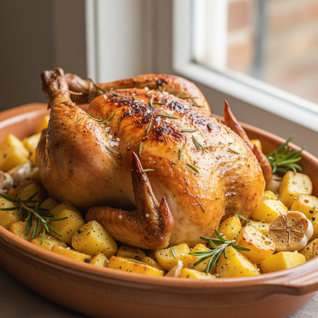 Poulet rôti aux pommes de terre