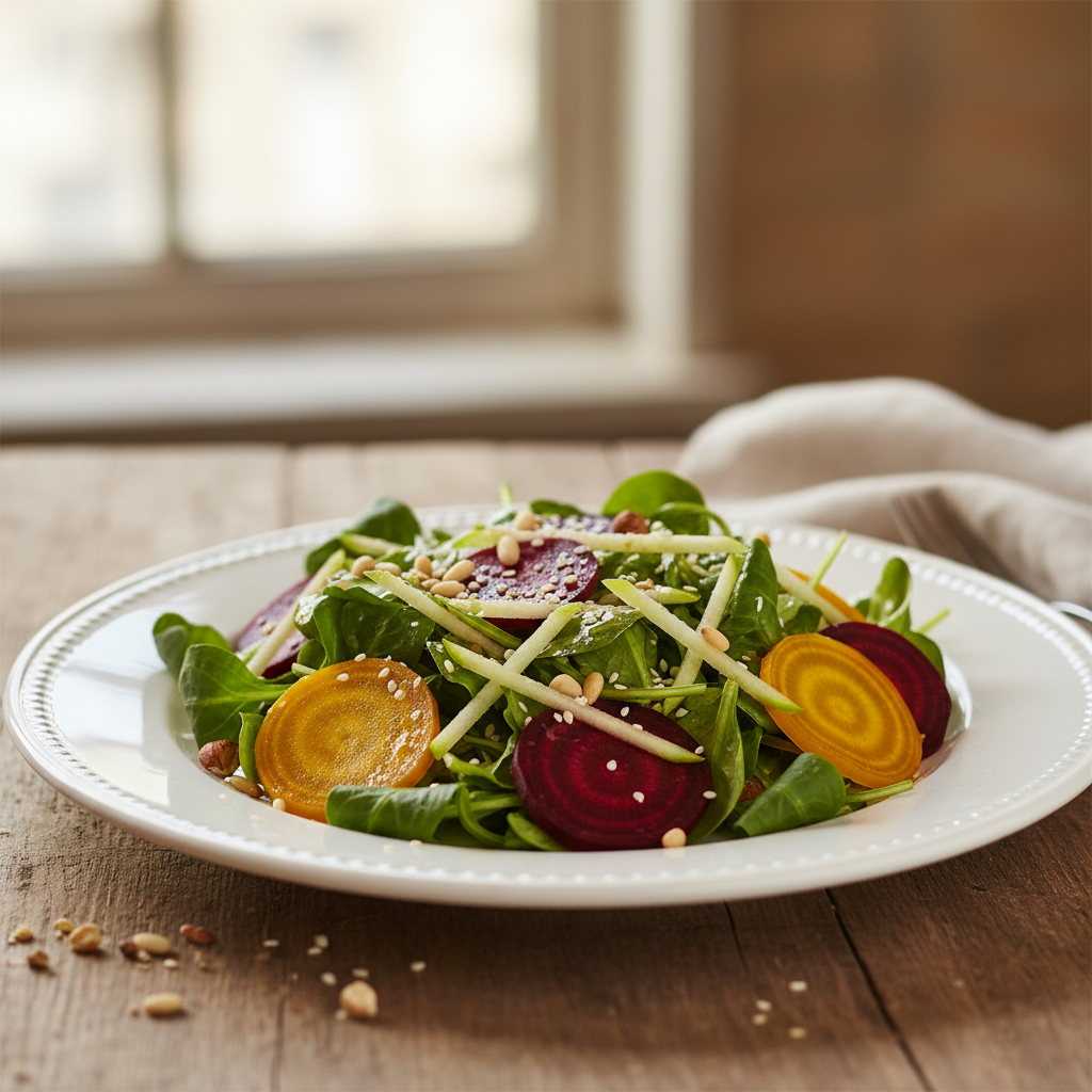 Salade de mâche à la betterave