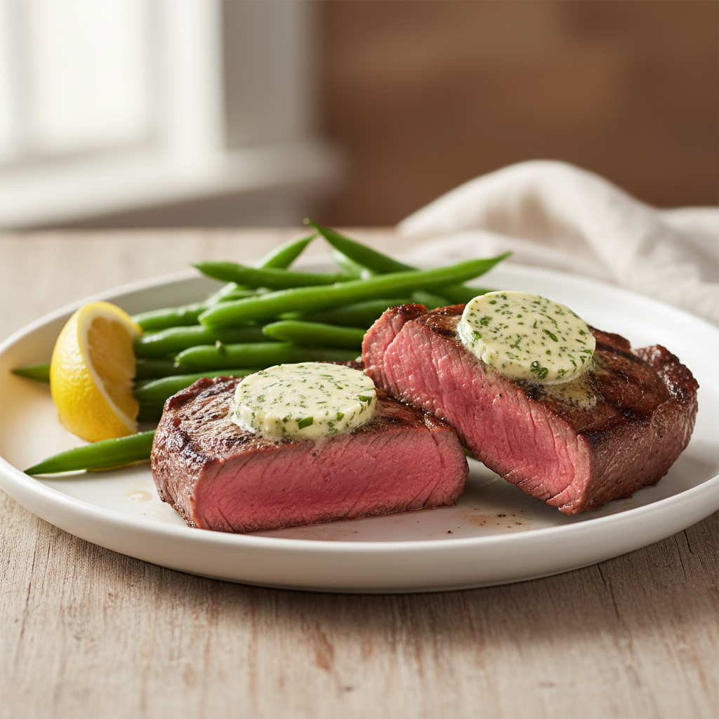 Steaks au beurre maître d’hôtel