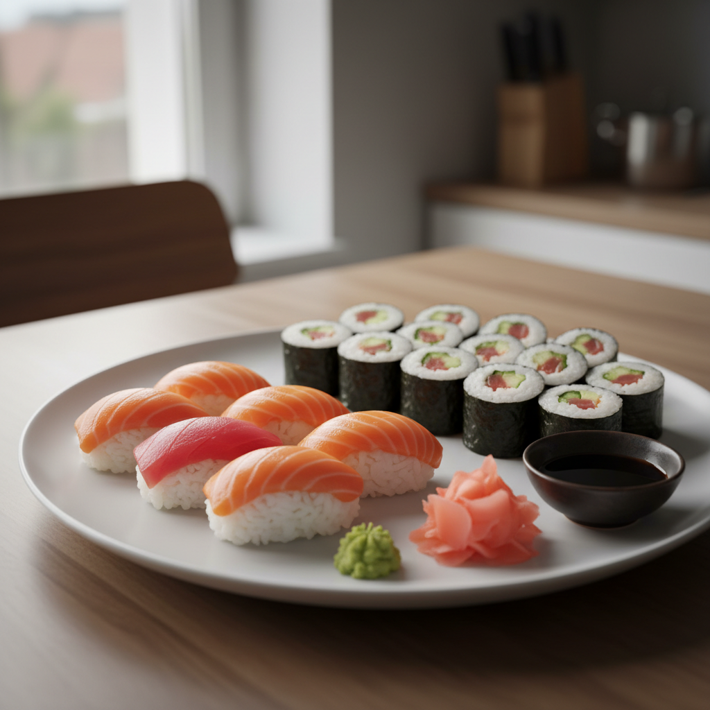 Sushis et nori makis