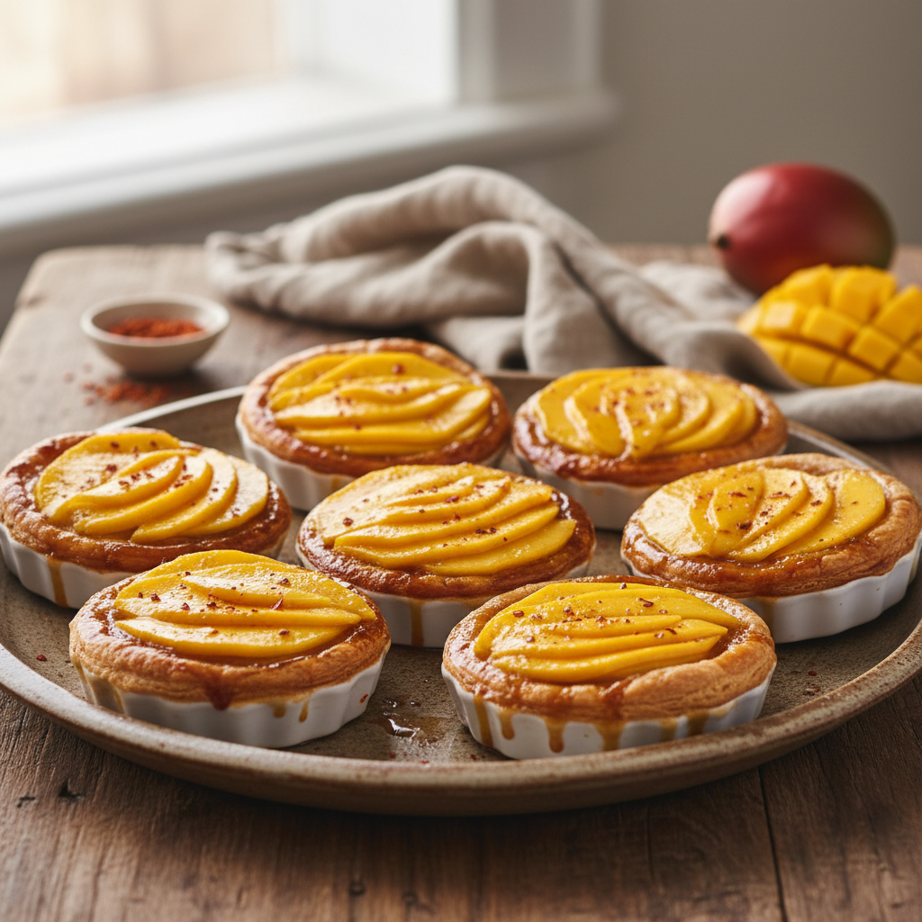 Tartelettes Tatin à la mangue et au piment d’Espelette