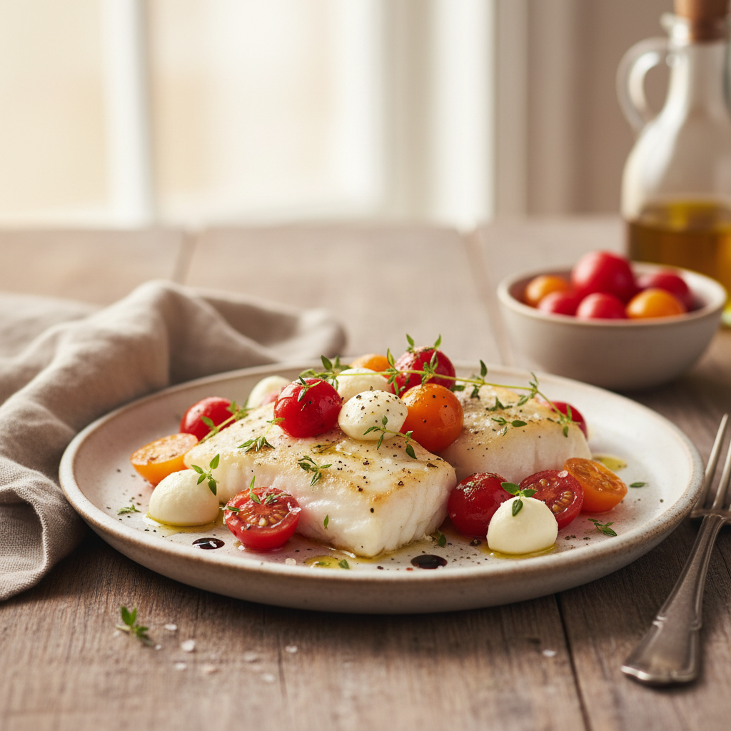 Filets de flétan à la tomate