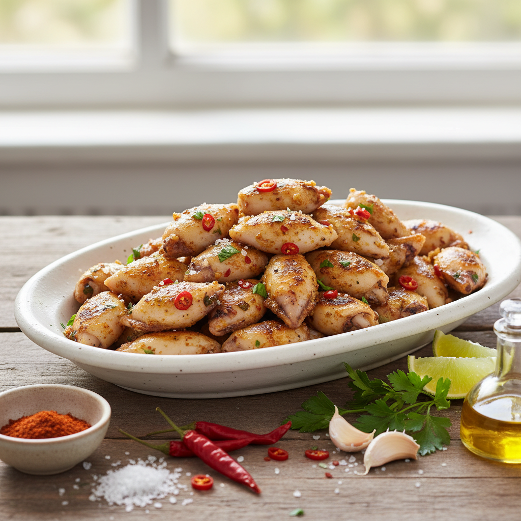 Mini-seiches grillées, sel et piment Airfryer