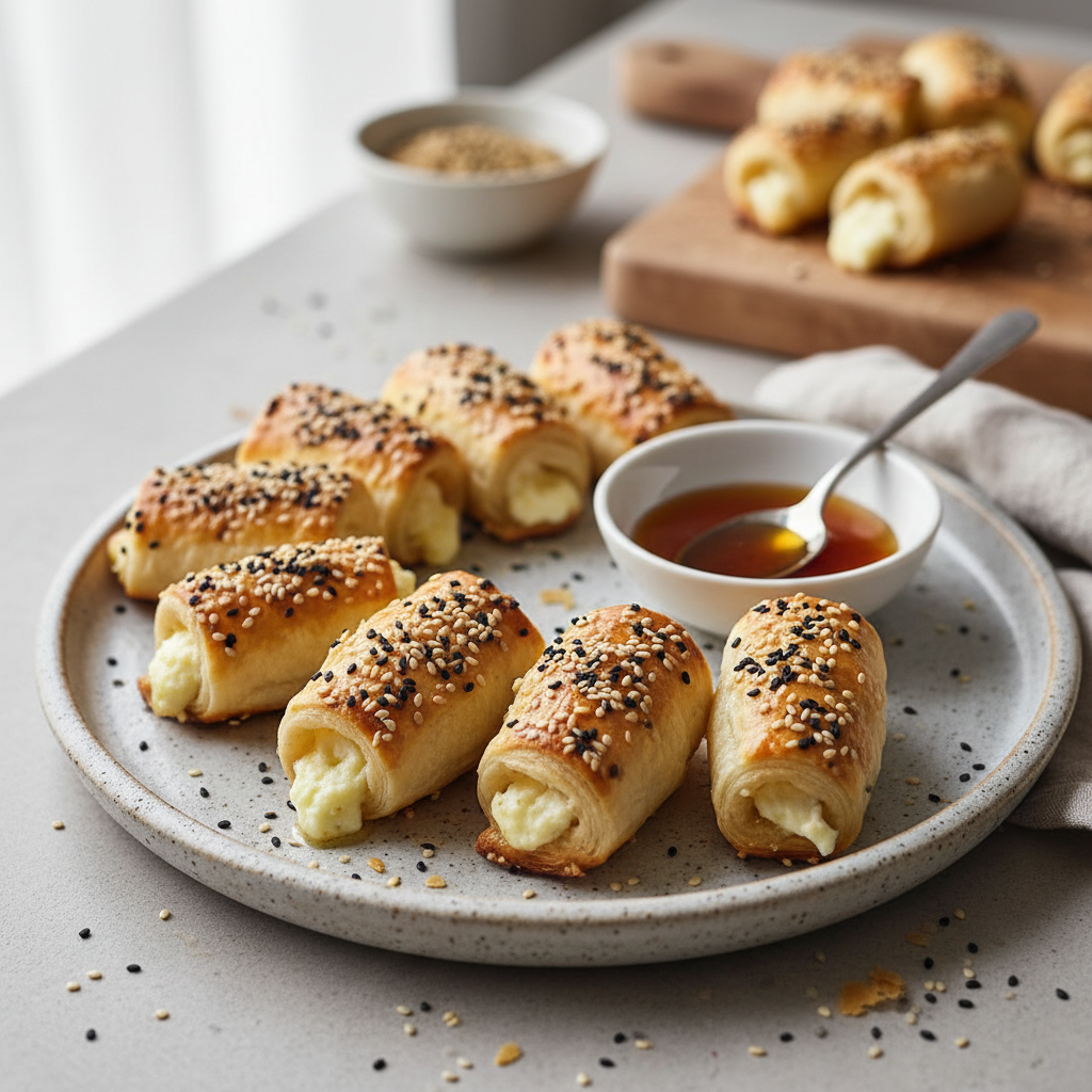 Petits roulés à la feta et au sésame Airfryer
