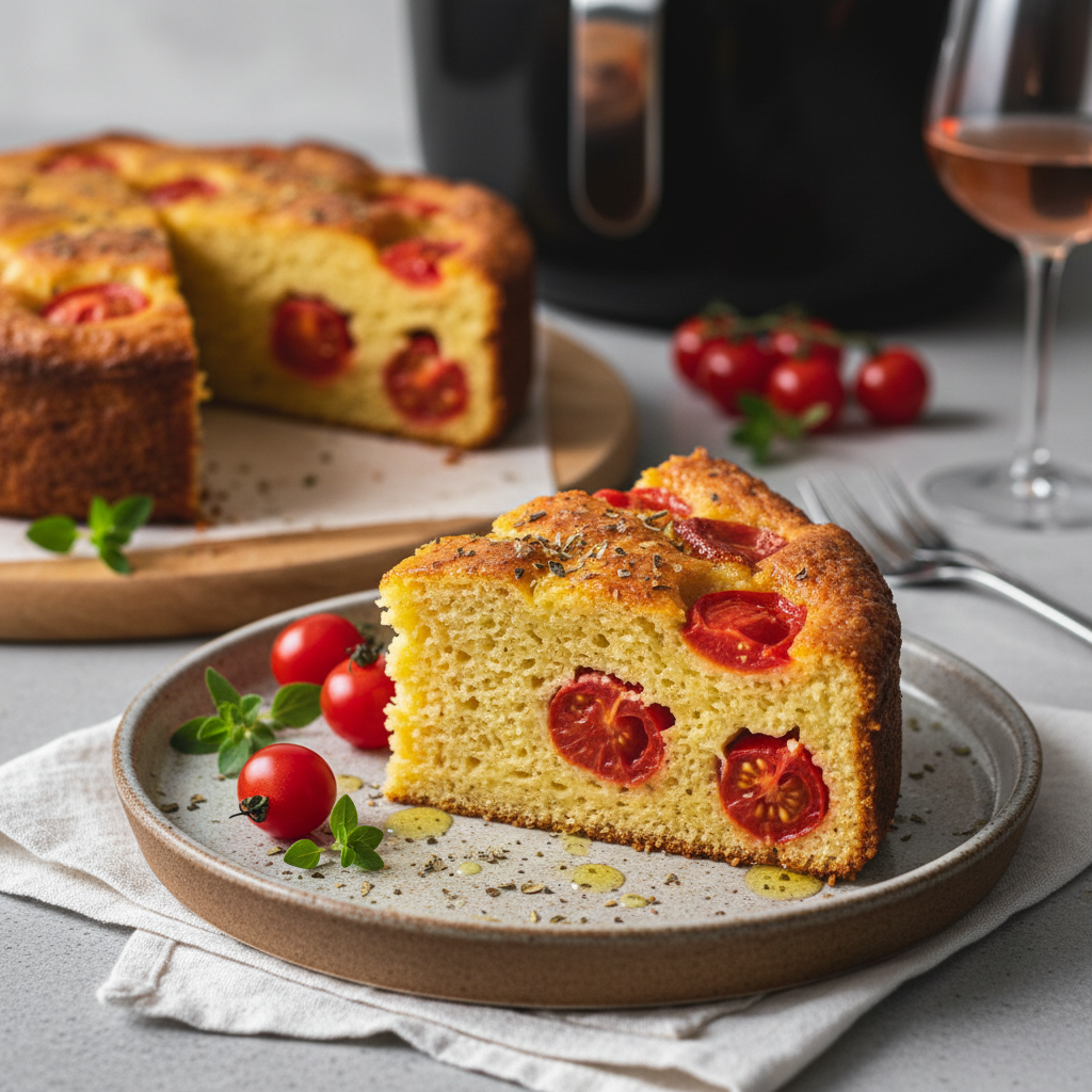 Cake salé à la tomate cerise Airfryer