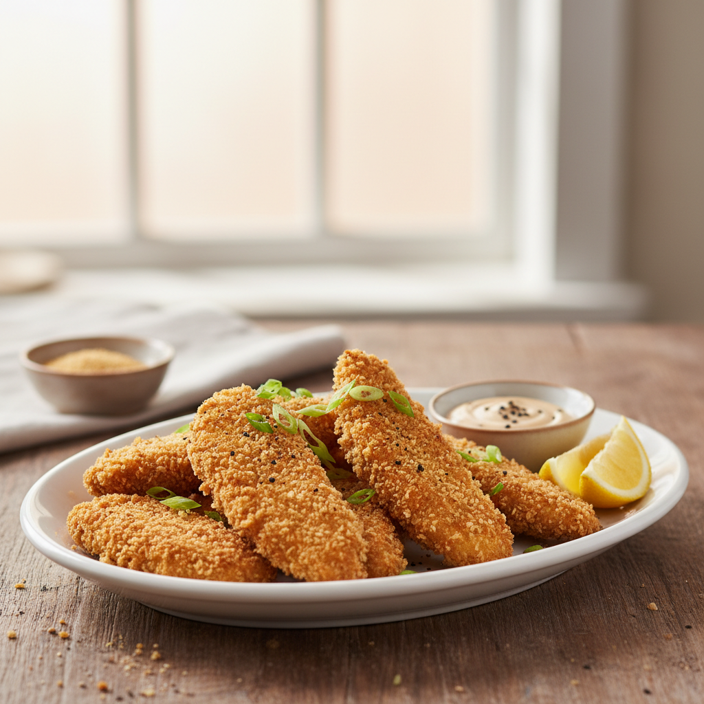 Aiguillettes de poulet tonkatsu Airfryer