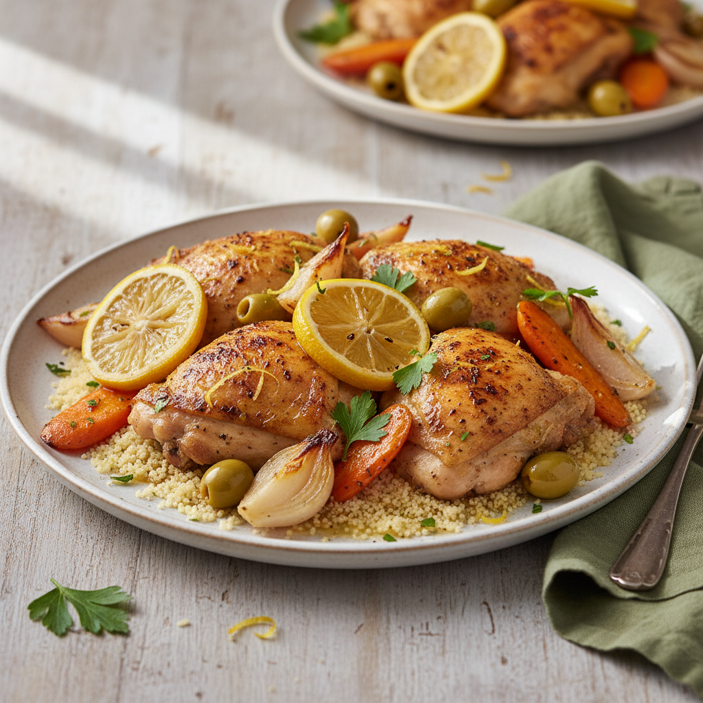 Poulet aux olives et citron confit Airfryer