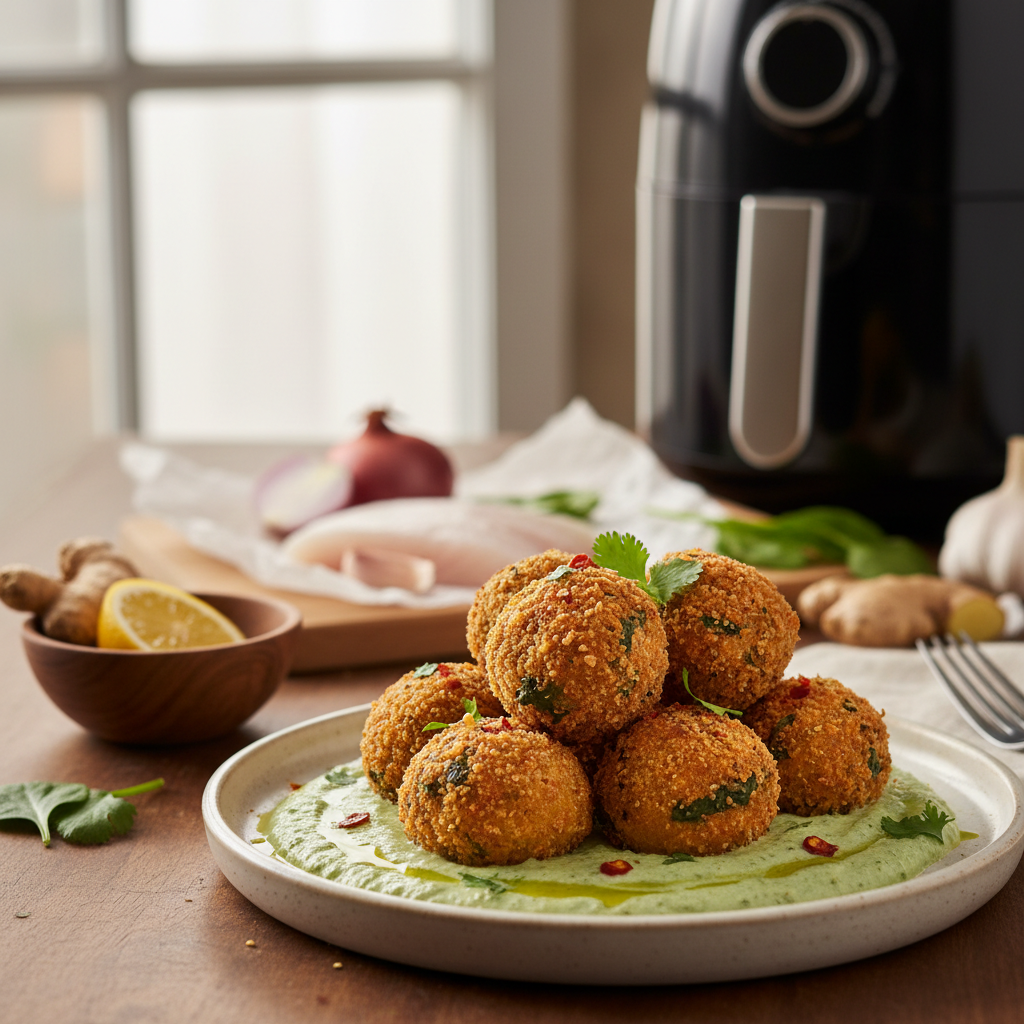 Boulettes de poisson aux épinards Airfryer