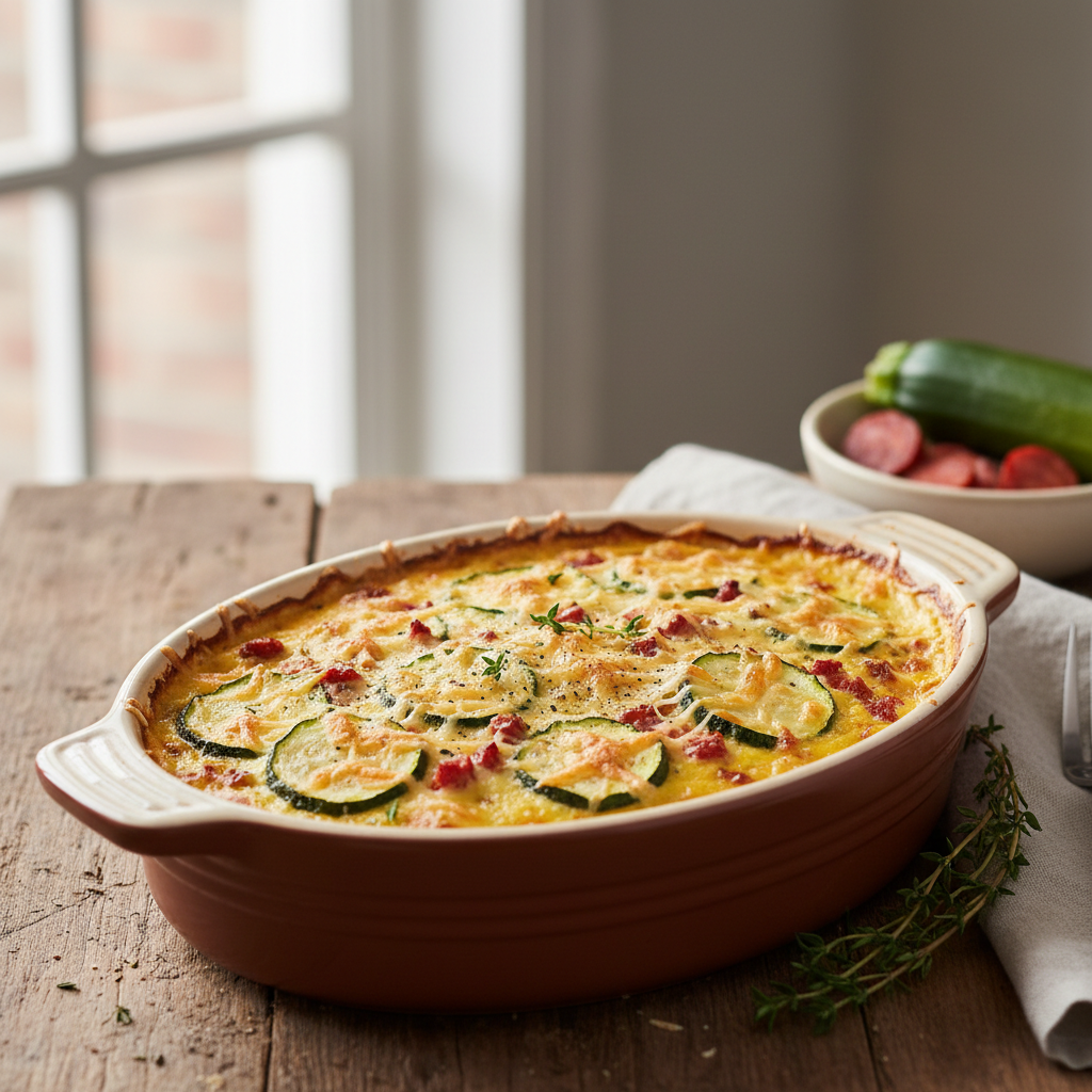 Gratin de courgettes au chorizo Airfryer
