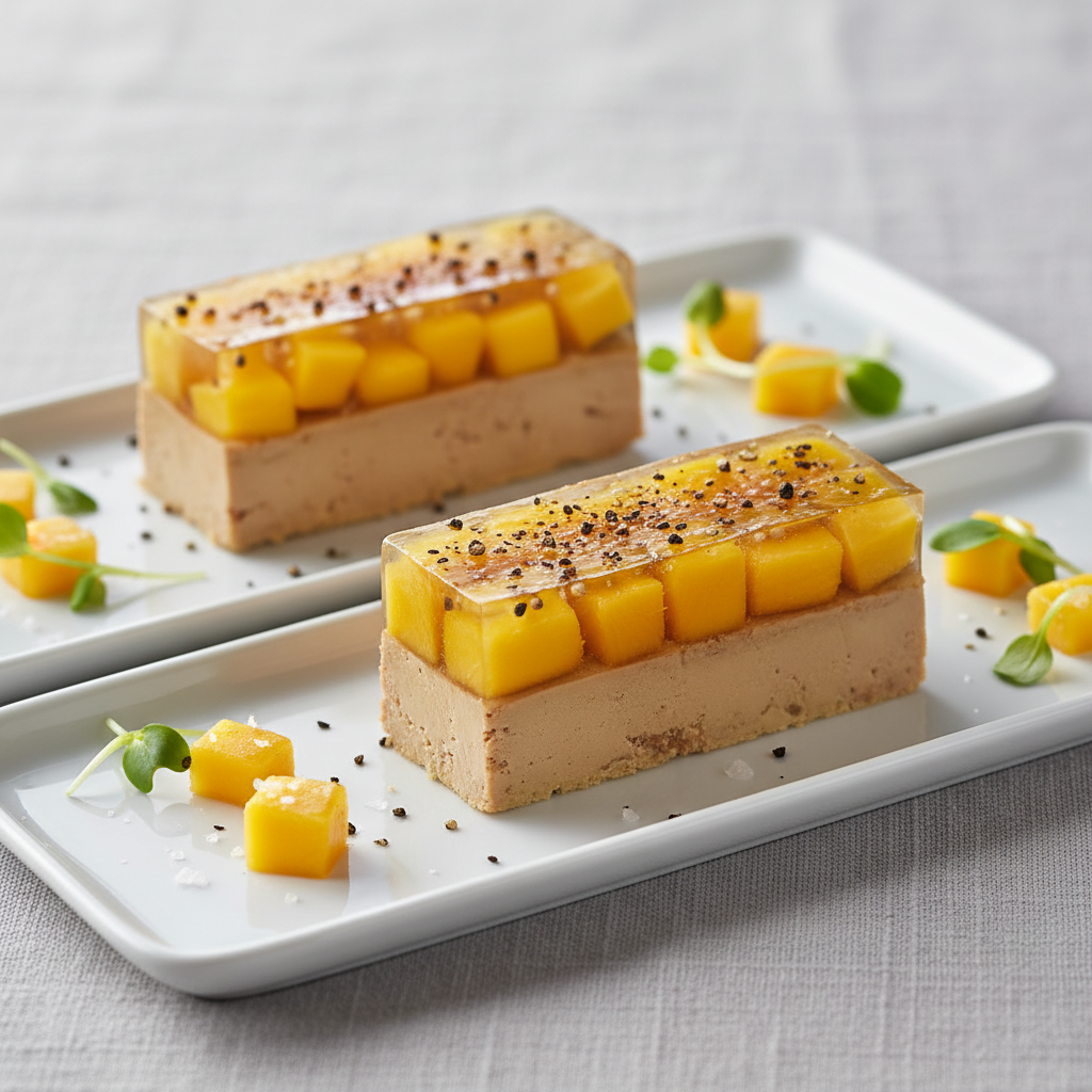 Terrine de foie gras aux mangues de Mireille