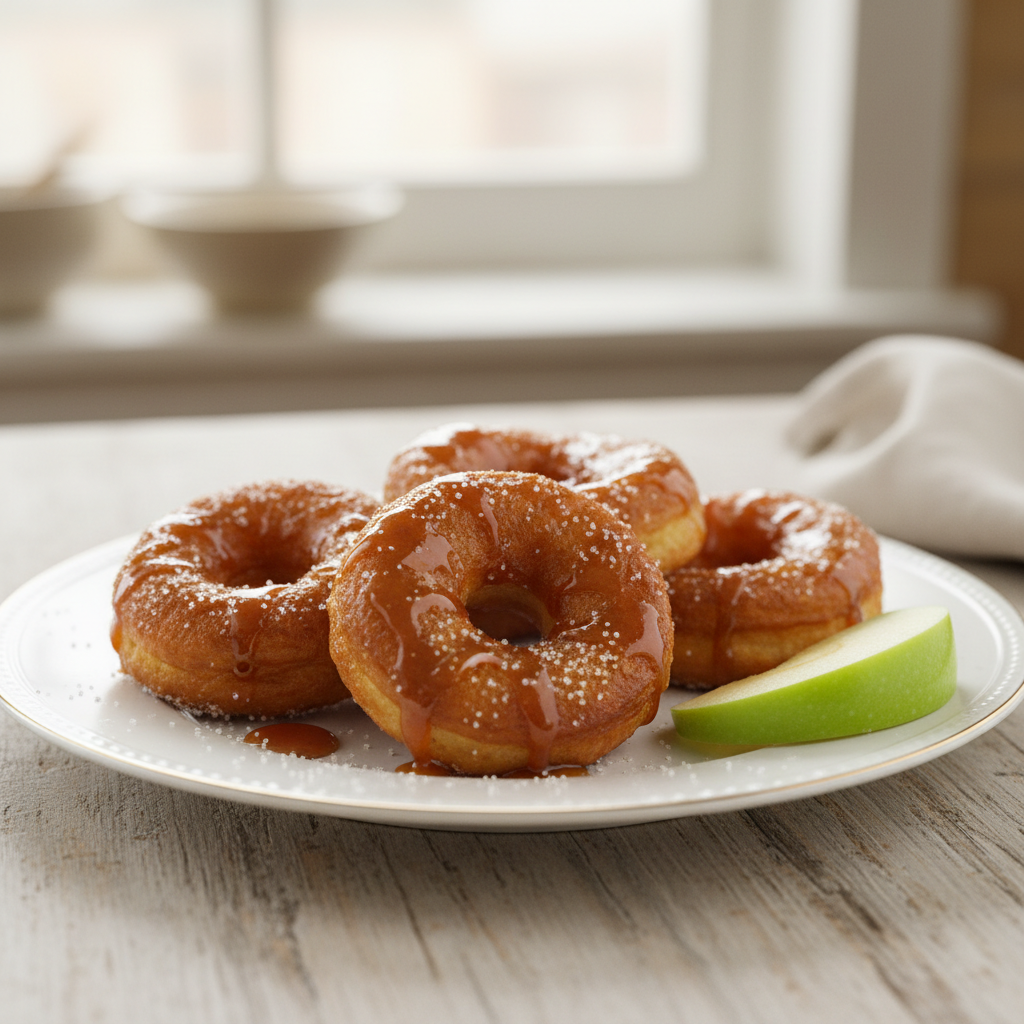 Beignets de pommes au caramel
