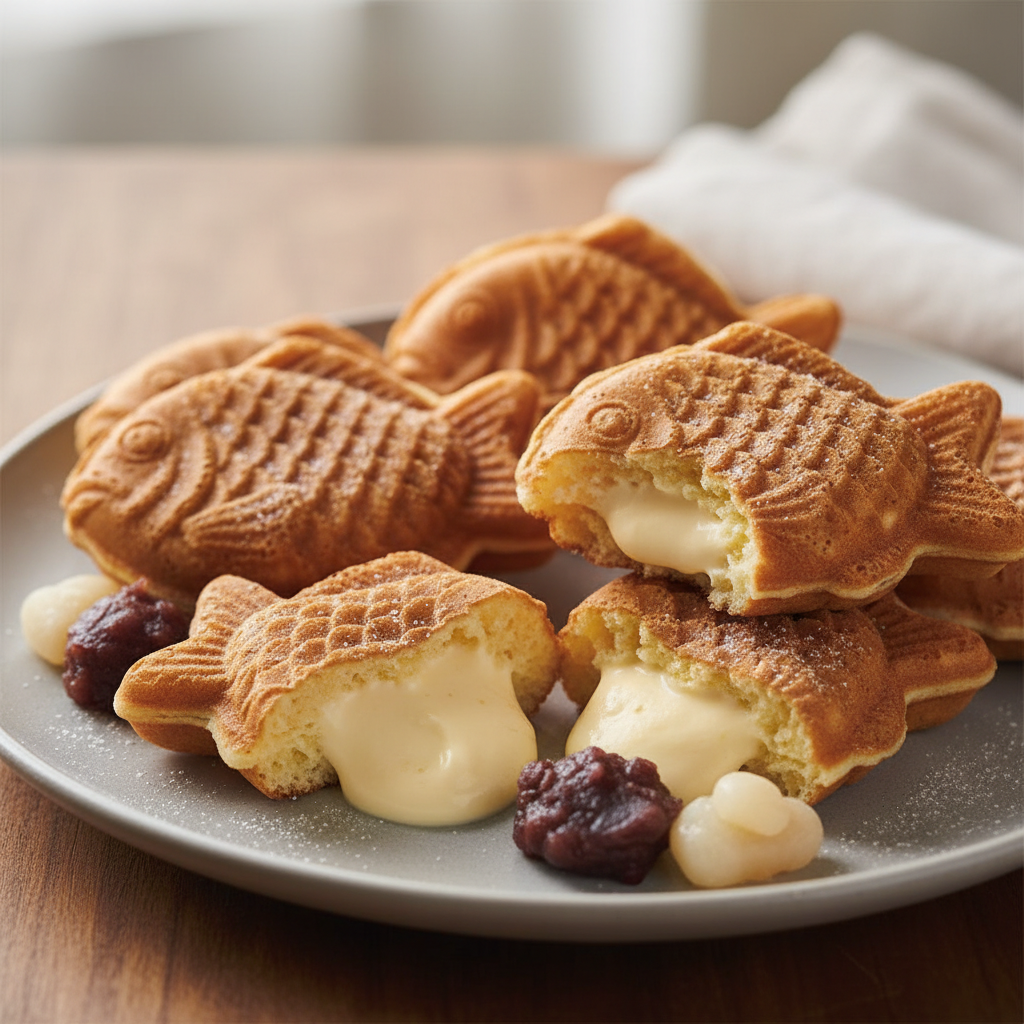 Taiyaki à la crème pâtissière