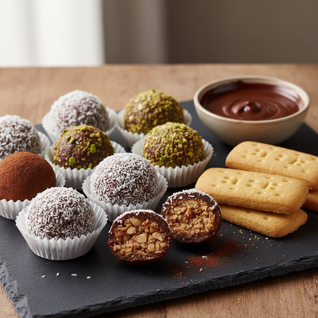 Truffes chocolat et fruits secs