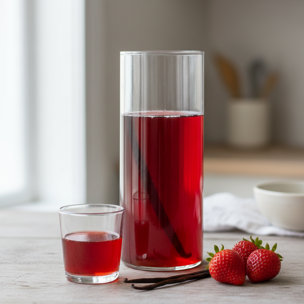Sirop parfumé à la fraise