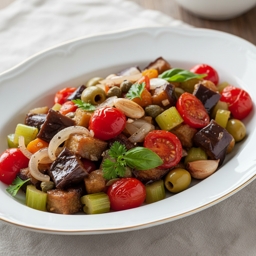 Caponata, confit de légumes