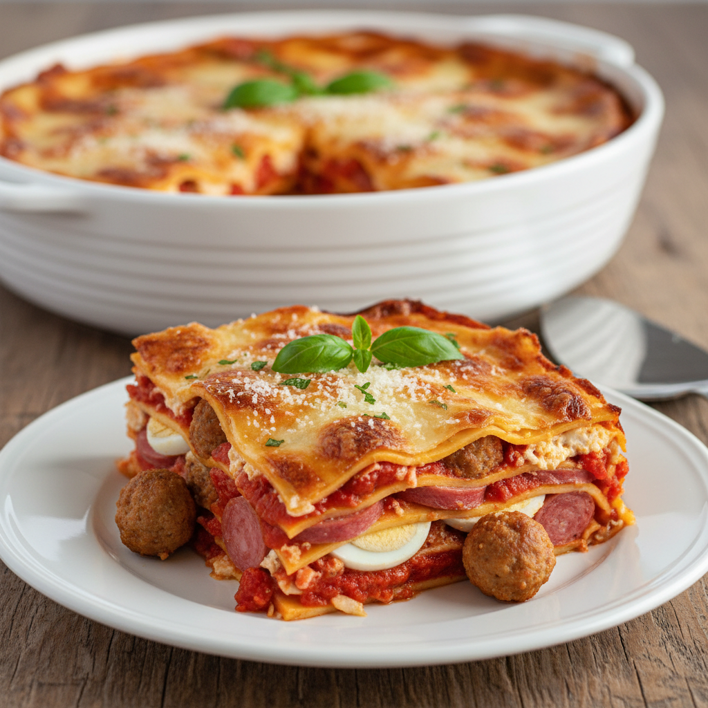 Lasagnes très riches de Carnaval
