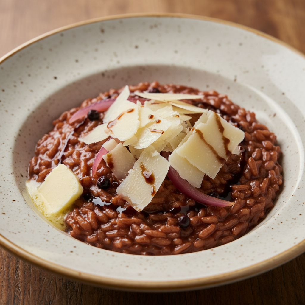 Risotto au barolo, parmigiano de 36 mois d’affinage