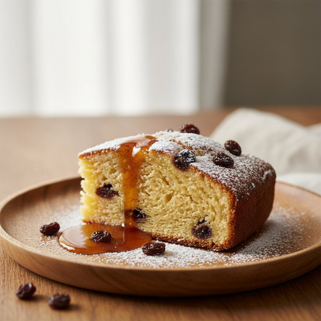 Gâteau de chouchou aux raisins et au rhum