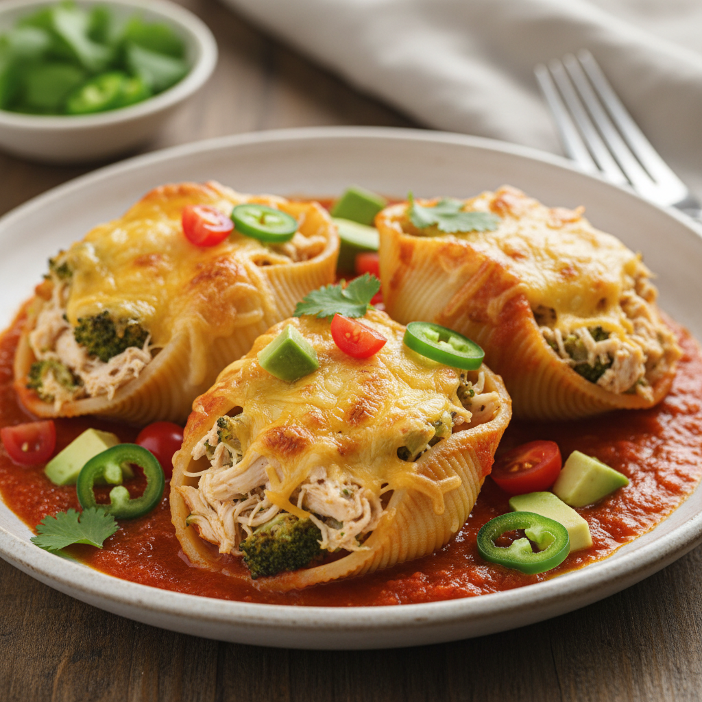 Coquilles farcies style enchiladas