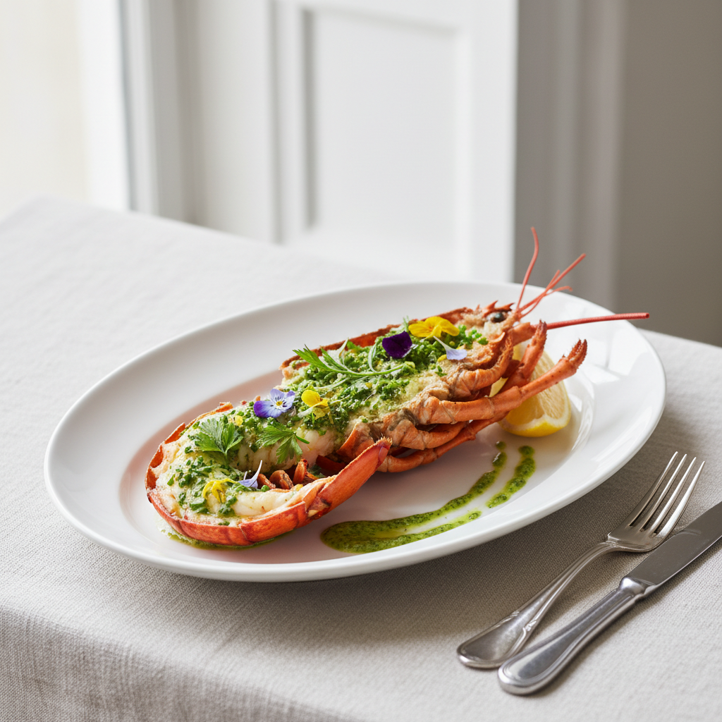 Homard au beurre d'herbes