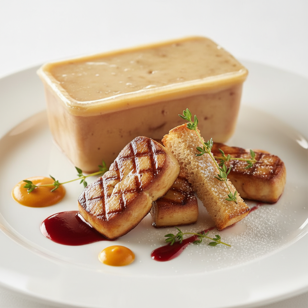 Terrine de foie gras des landes grillé
