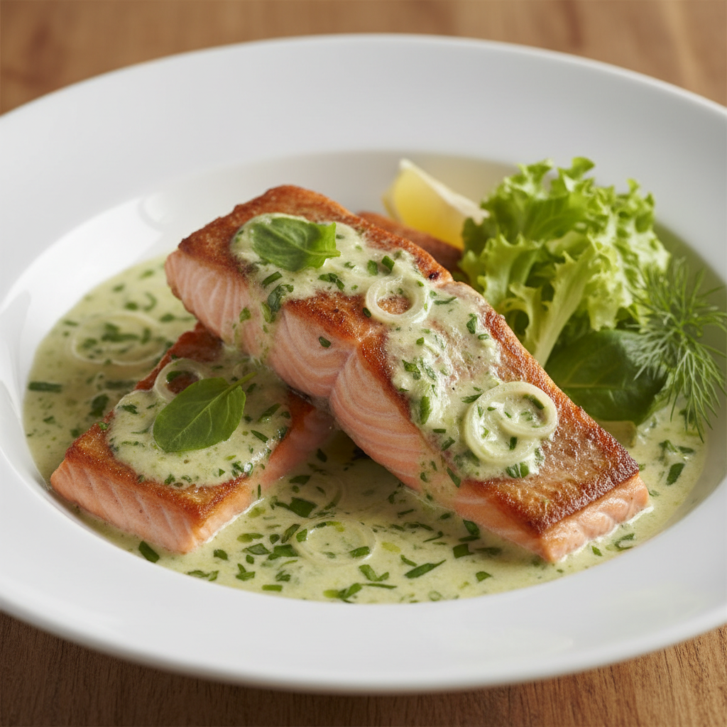 Escalopes de saumon de la Loire à l’oseille