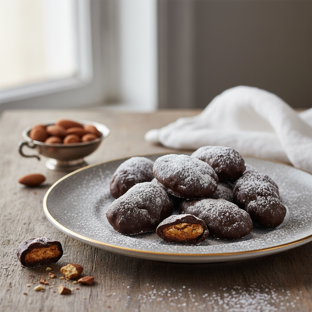 Amandes en robe de chocolat