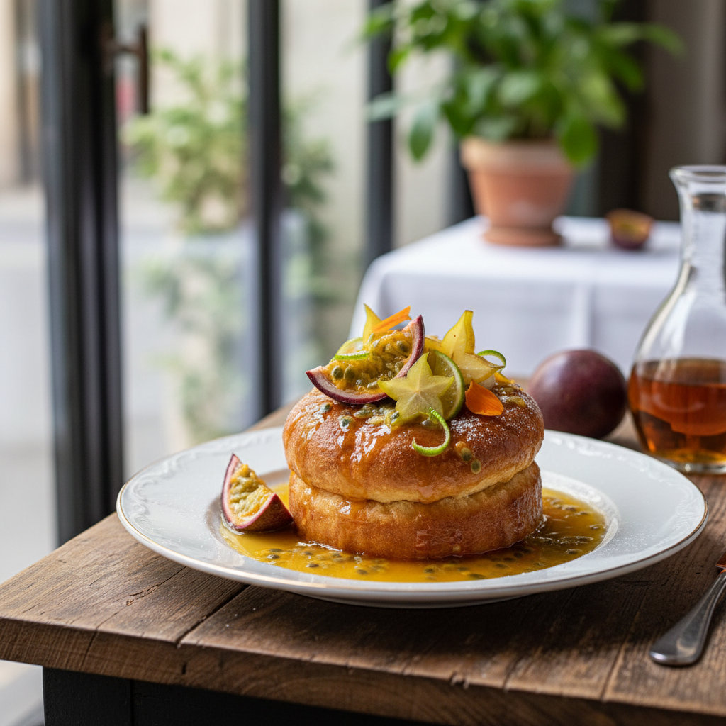 Baba au rhum aux fruits de la Passion