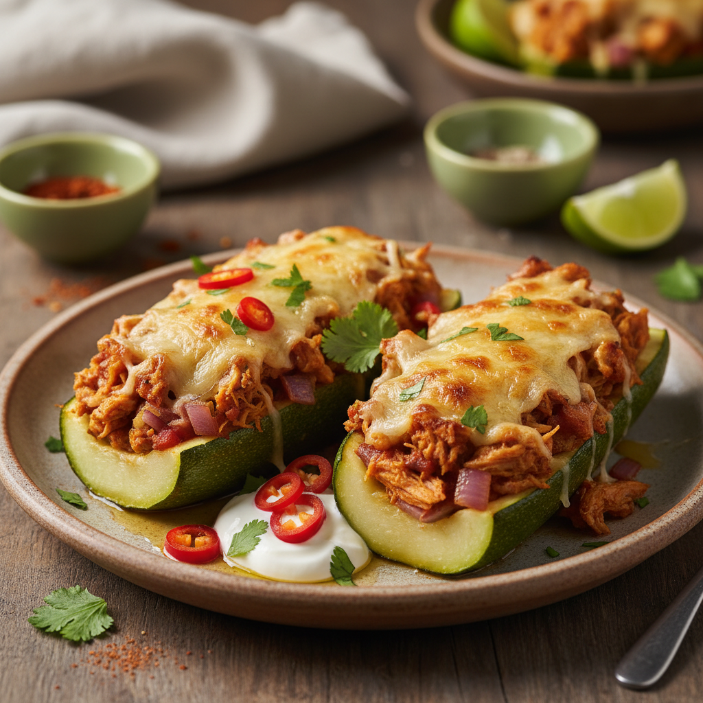 Bateaux de courgettes à la mexicaine