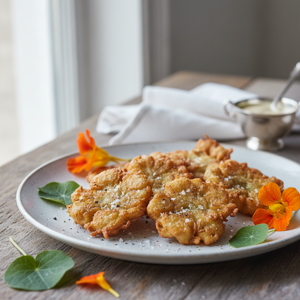 Beignets de fleurs de capucines