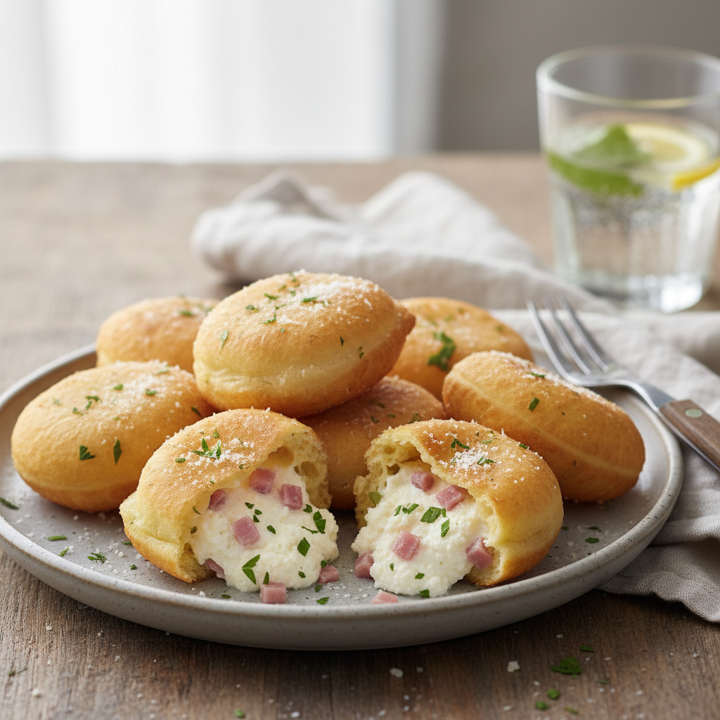 Beignets de pâte farcis