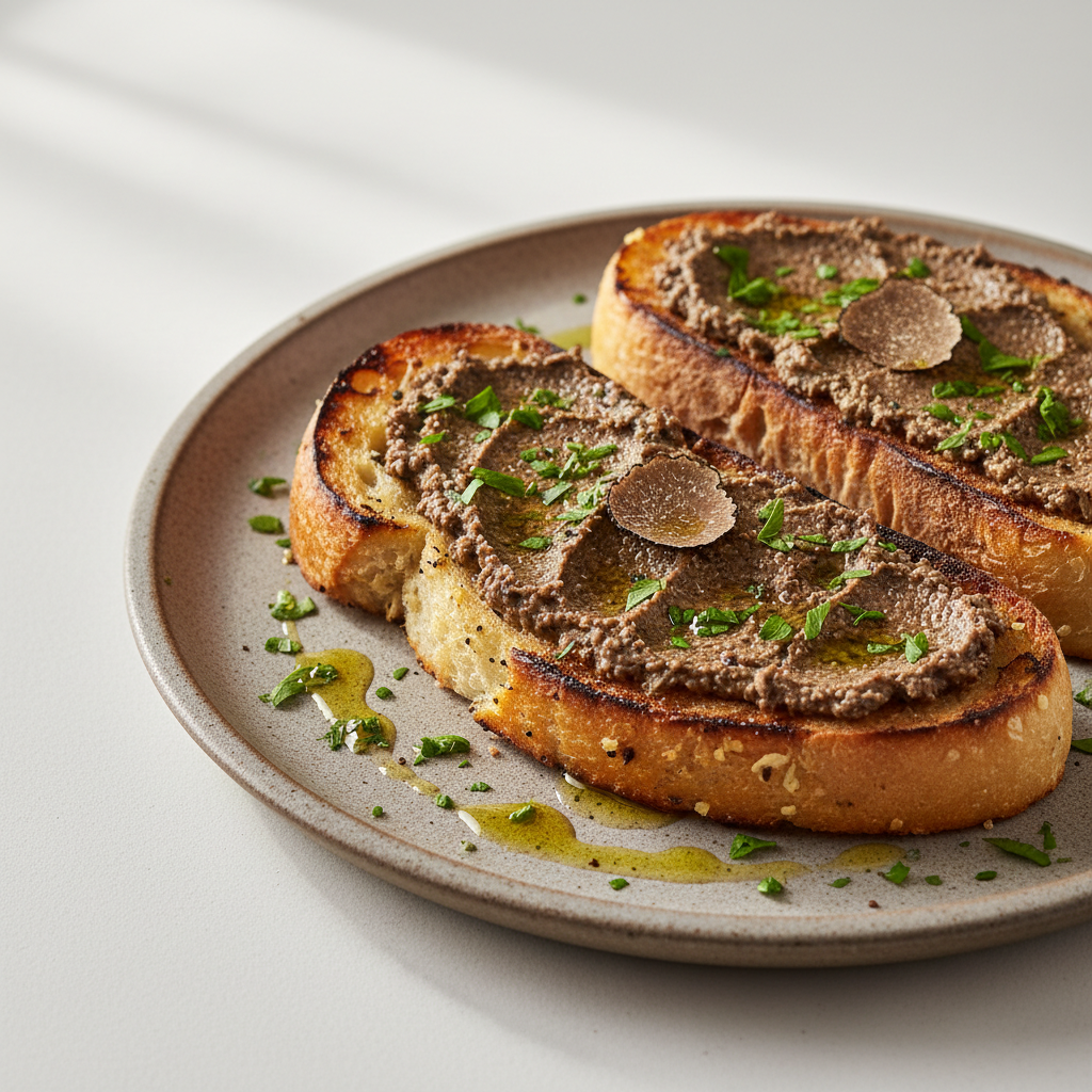 Bruschetta à la crème de truffe