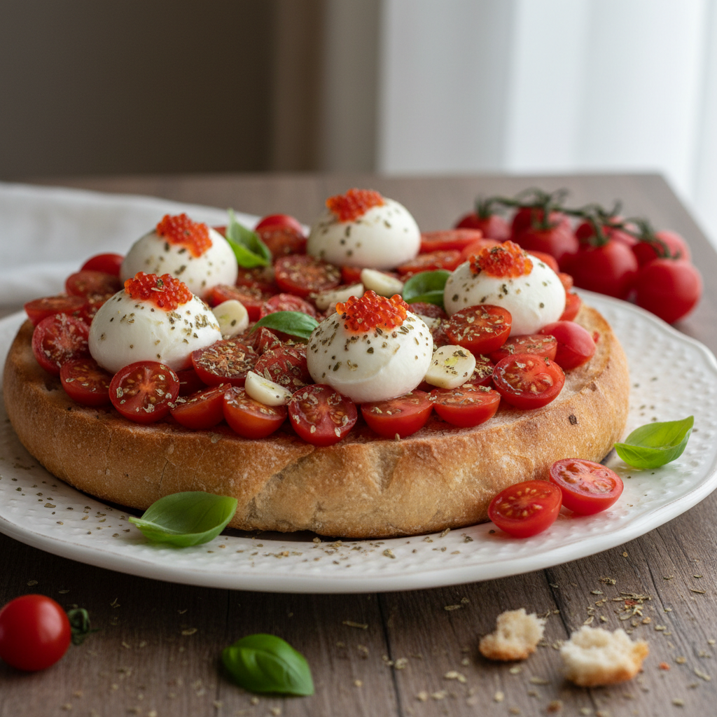 Bruschetta comme une pizza