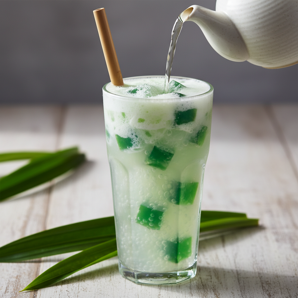 Bubble tea gelée de pandan