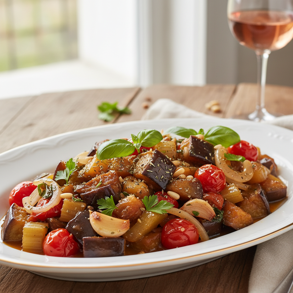 Caponata, confit de légumes