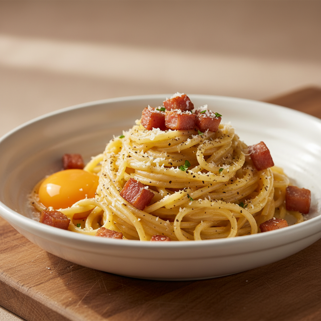 Carbonara authentique au guanciale