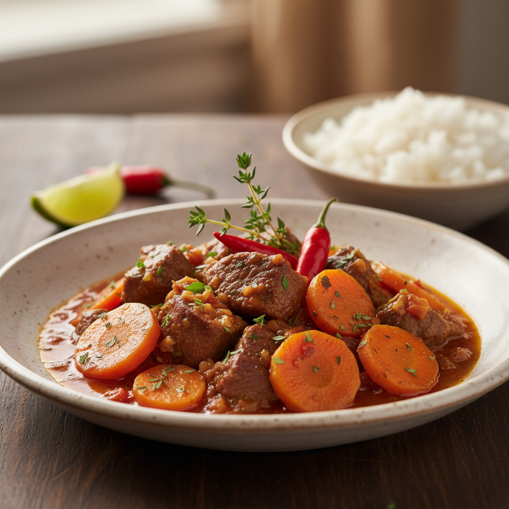 Cari de boeuf carottes