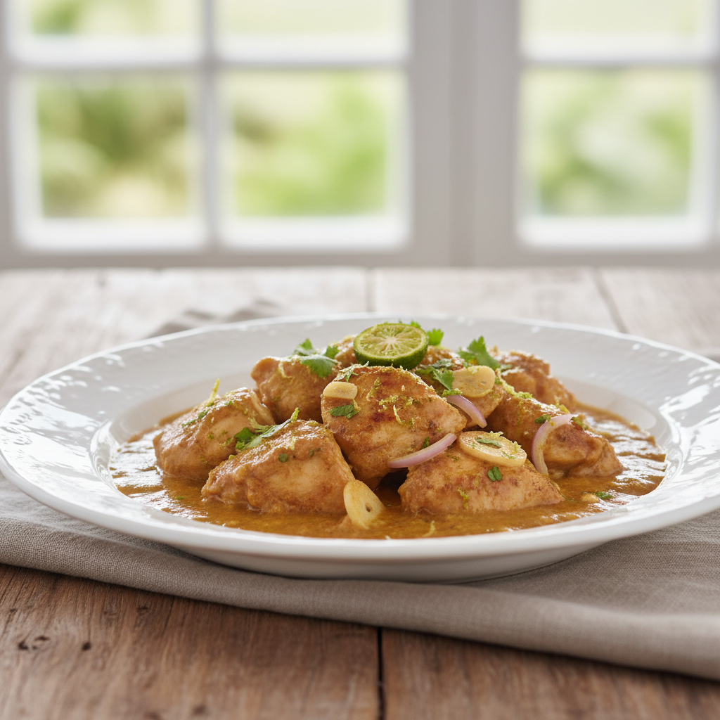 Cari de poulet dakatine et combava