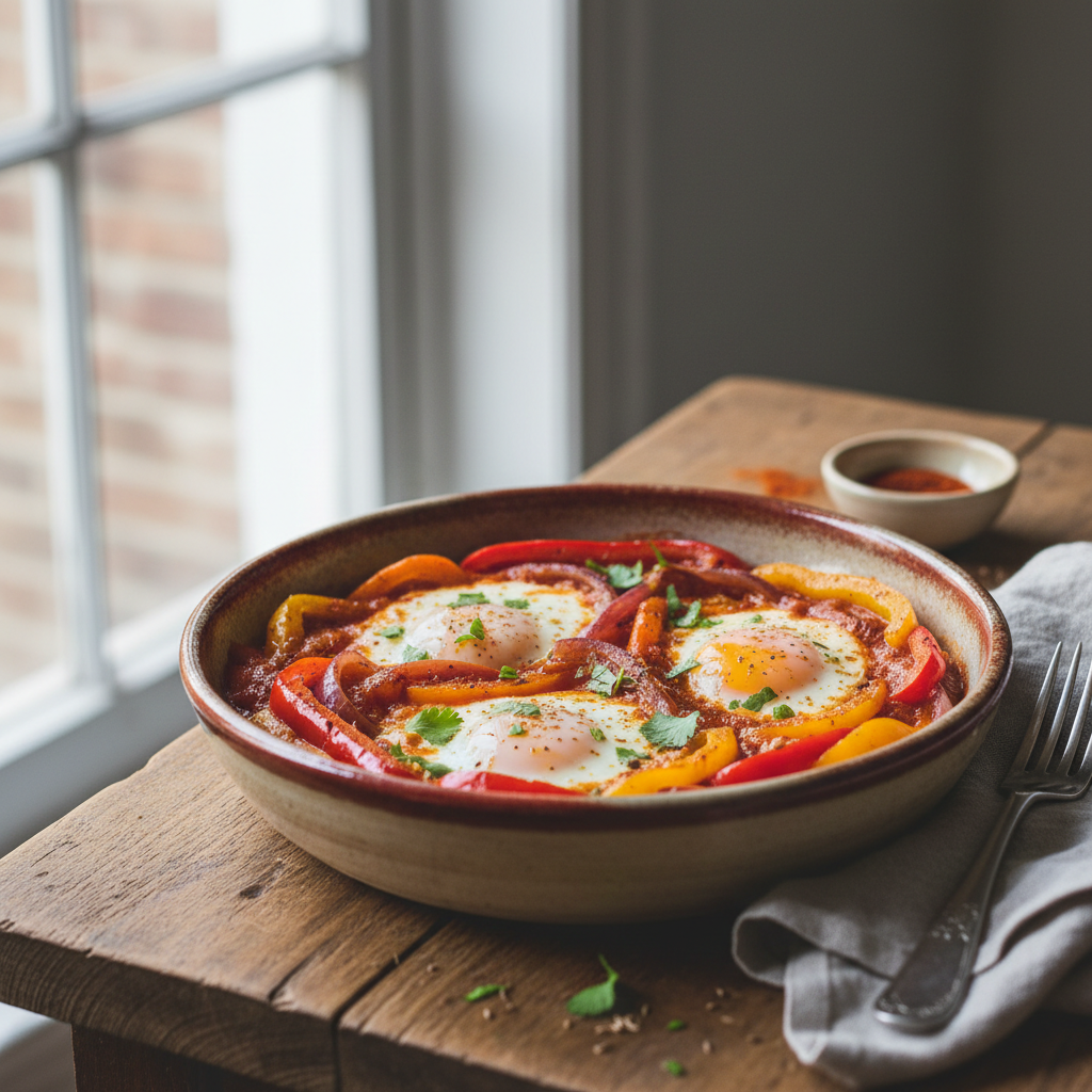 Chakchouka aux poivrons & oeufs
